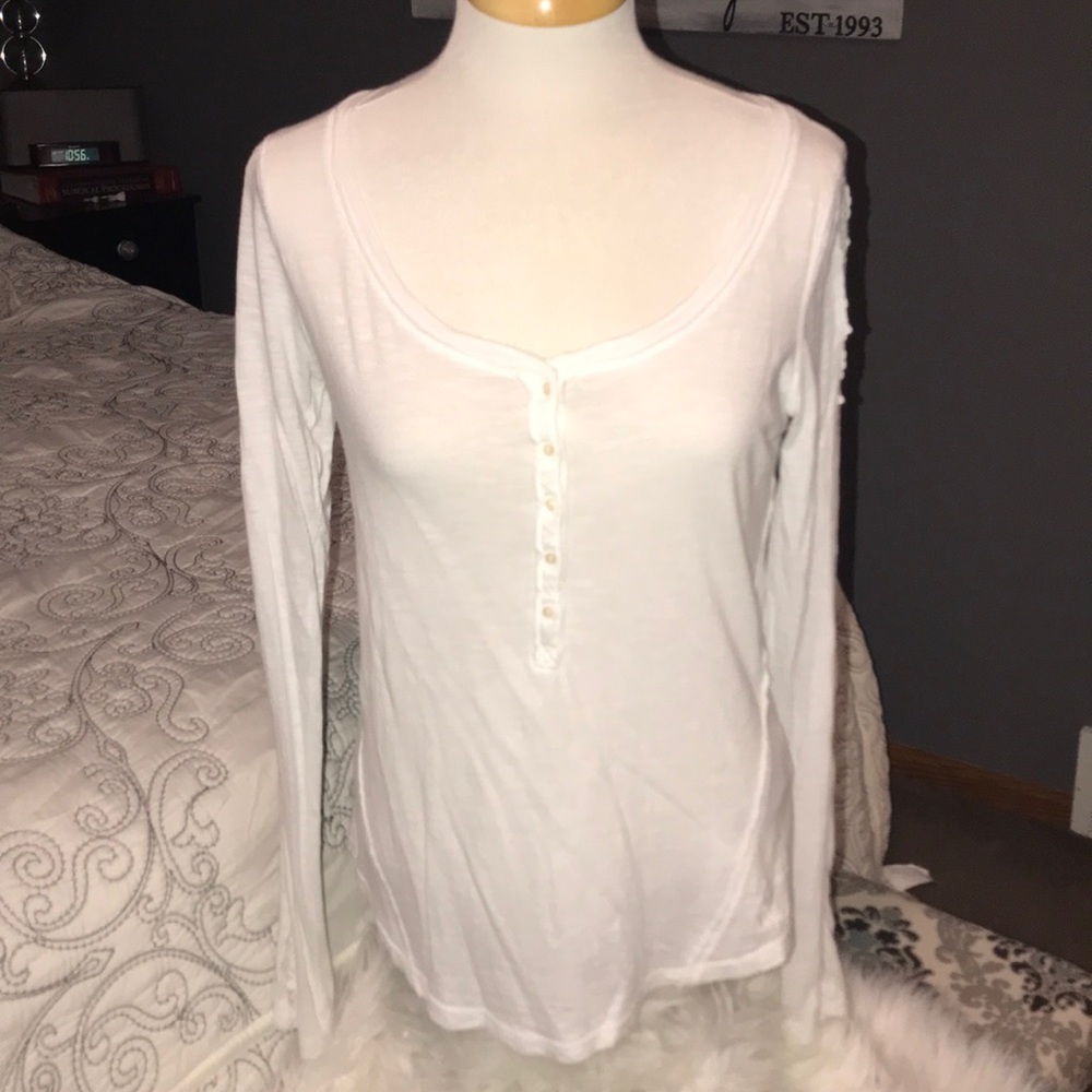 White long sleeve with Lace Arms
